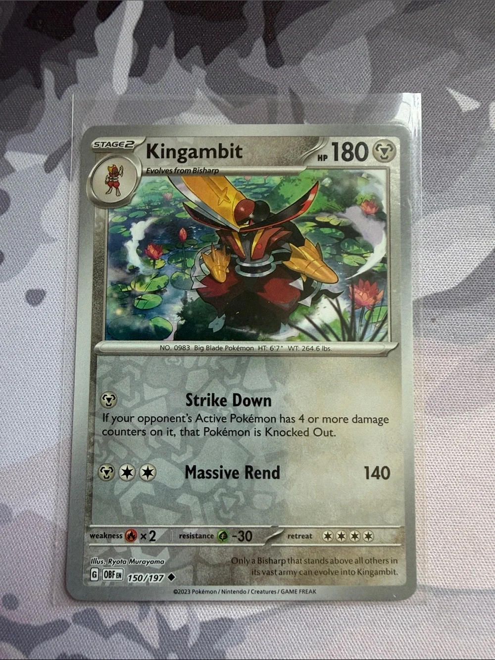 Kingambit Pokémon Reverse Holo Character Card Mini Lot ⚔️ | 2 Cards ✨5/$25✨